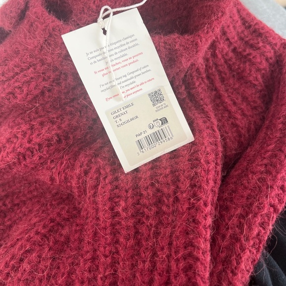 Sezane Emile Burgundy in S NEW - Picture 4 of 4